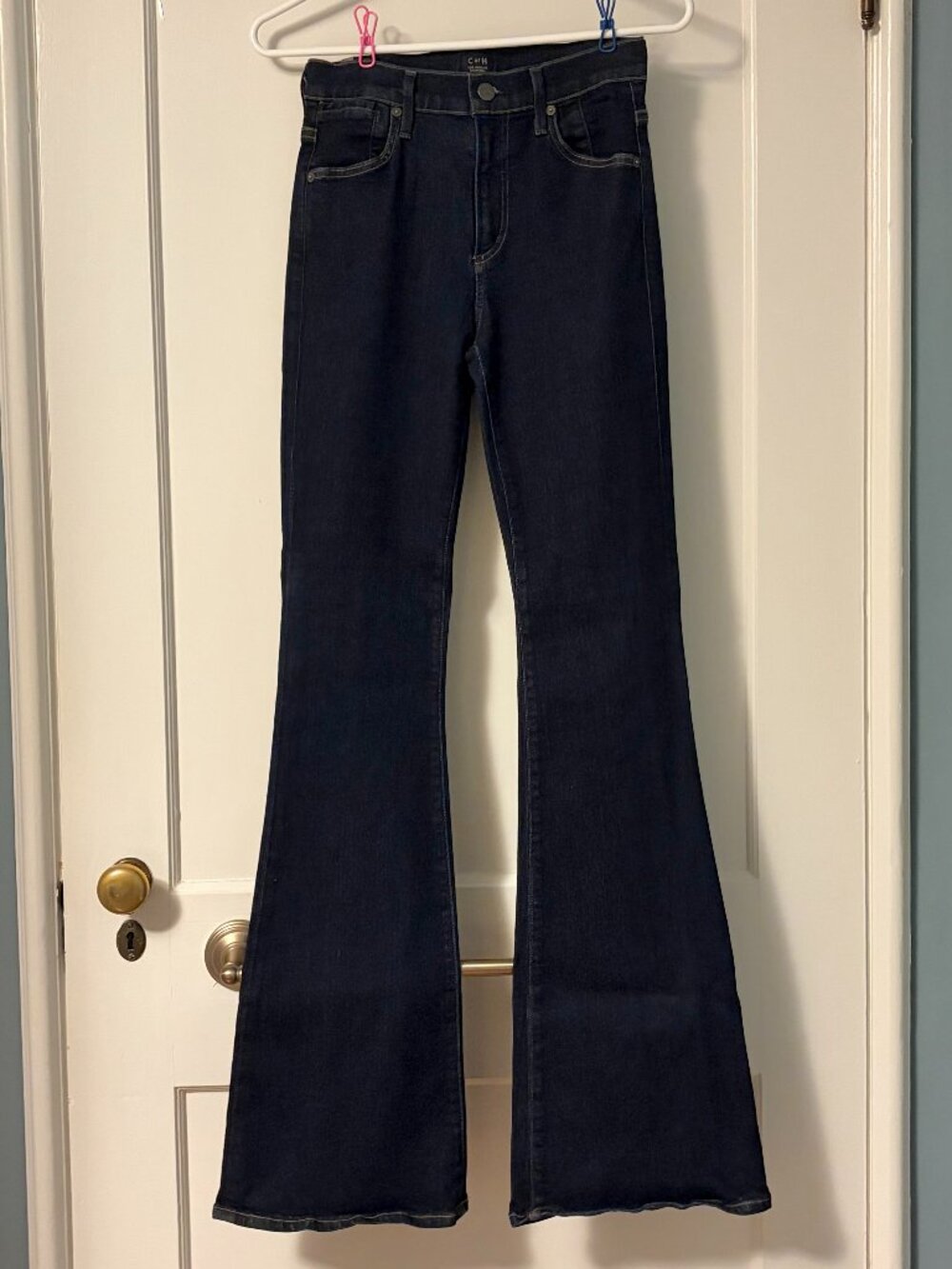 Citizens of Humanity fleetwood high rise flare jeans dark wash size 26 designer